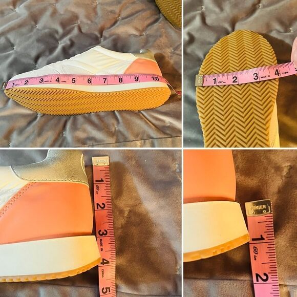 MATISSE Colorblock Suede Farrah Lace Up Low Top Trainers Sneakers White 9M - Picture 11 of 11